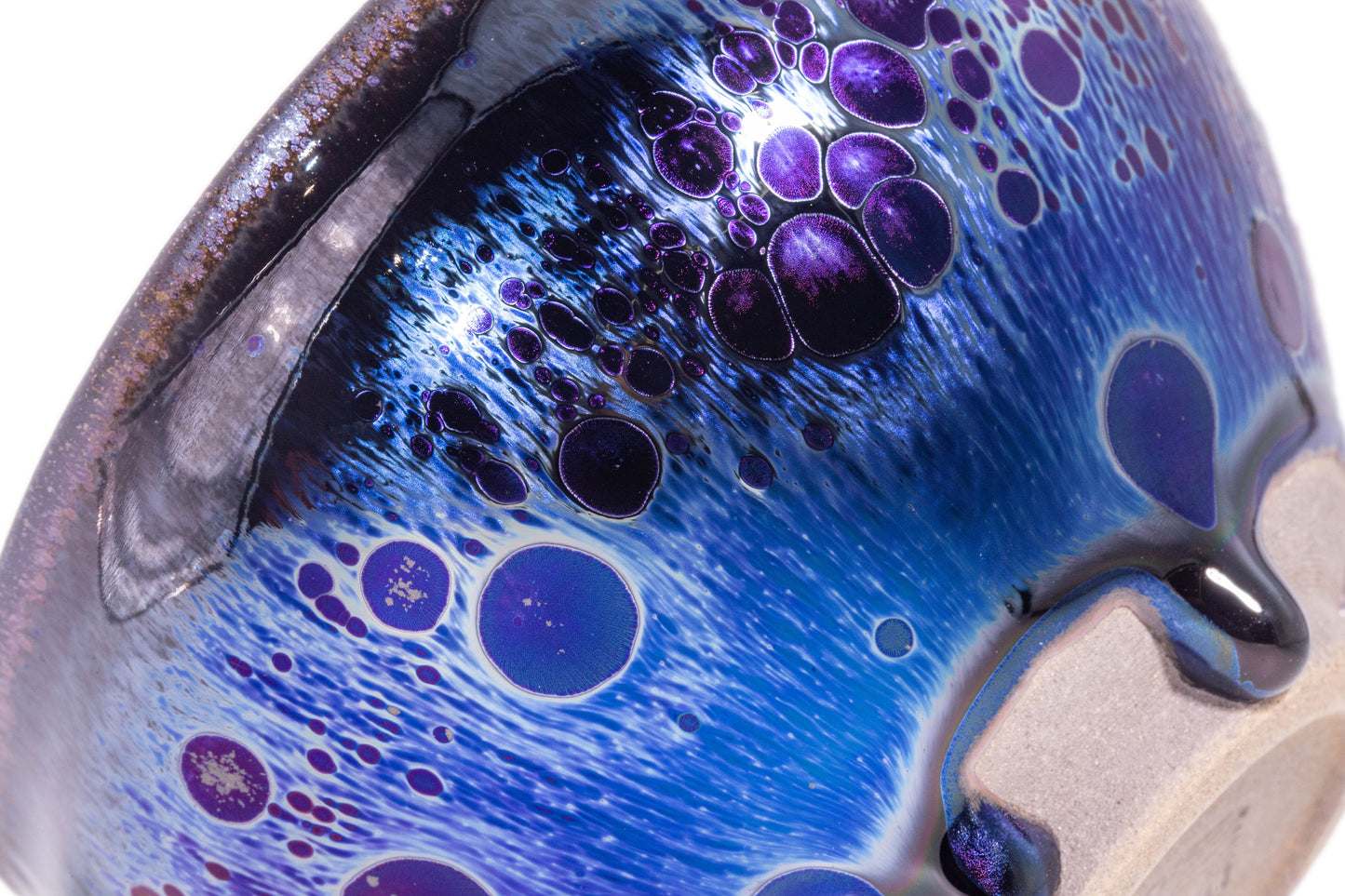 Blue Obsidian Tenmu Bowl - 9.2cm